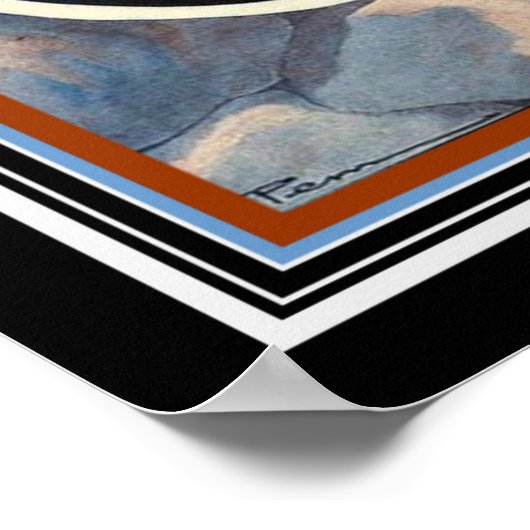 1933 Art Deco Le Sourire Poster 16 x 20 (Ecke)