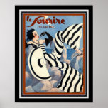 1933 Art Deco Le Sourire Poster 16 x 20<br><div class="desc">Beliebt 1933,  Art Deco,  Cover für Le Sourire French Magazine</div>