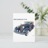 1933 CADILLAC V/16 #2 POSTKARTE (Stehend Vorderseite)