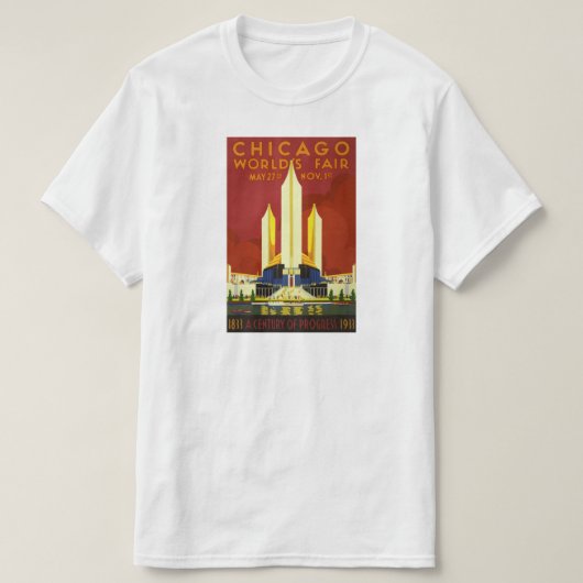 1933 Century of Progress World Fair, Chicago, IL T-Shirt (Design vorne)
