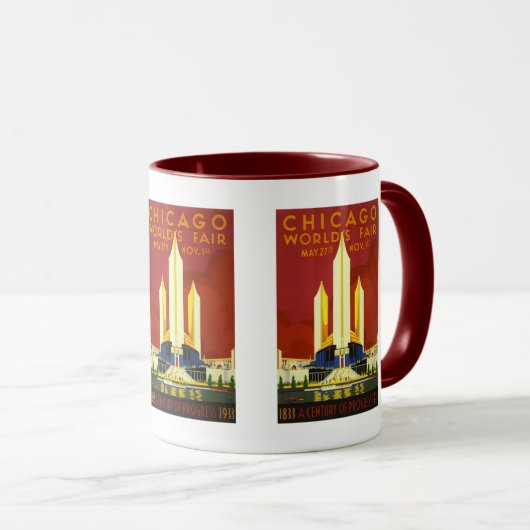 1933 Century of Progress World's Fair, Chicago, IL Tasse (VorderseiteRechts)