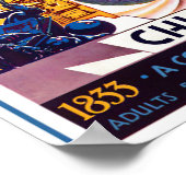 1933 Chicago World's Fair Vintage Reiseplakat Poster (Ecke)