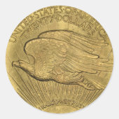 1933 Doppel-Adlergoldmünze Runder Aufkleber (Vorderseite)