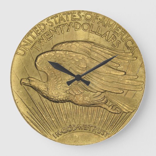 1933 Double Eagle Gold Coin Große Wanduhr (Vorderseite)