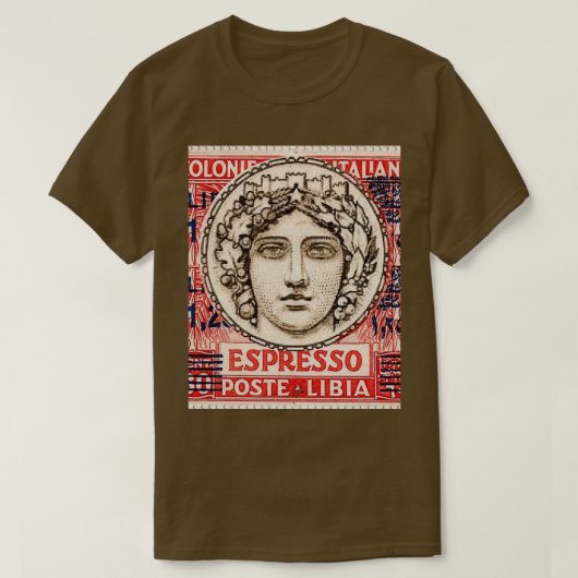 1933 Italienische Libysche Briefmarke Graphic T-Shirt (Design vorne)