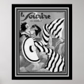 1933 Schwarz-Weiß-Art-Deco-Poster Le Sourire Poster (Vorne)