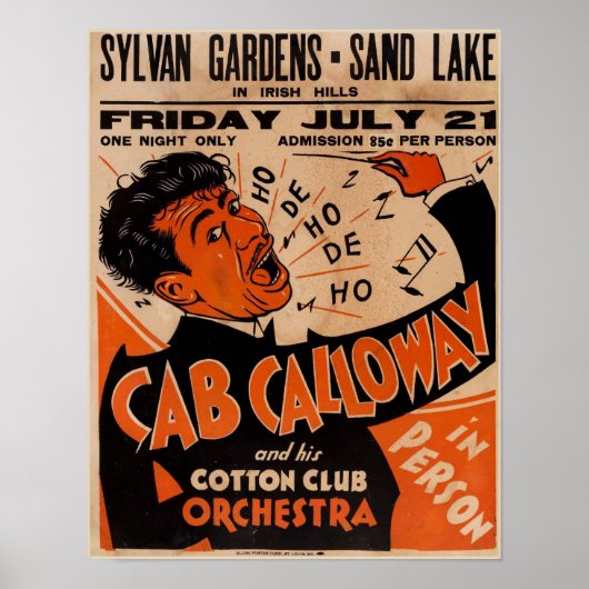 1933 Vintag Cab Calloway Concert Poster Hi-Res (Vorne)