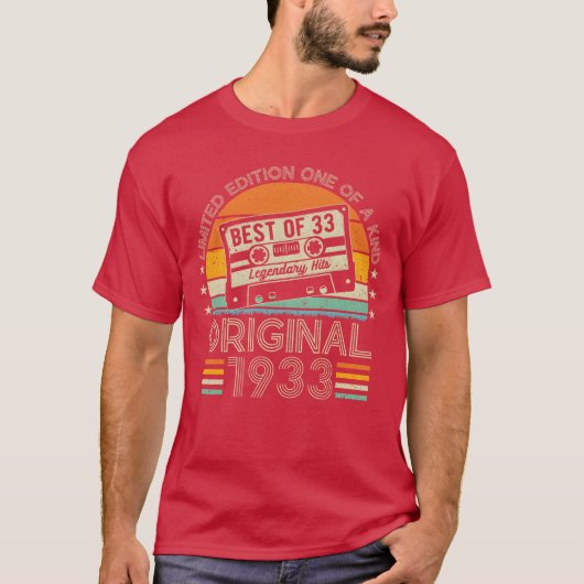 1933 Vintage Geburtstagsgeschenk T-Shirt (Vorderseite)