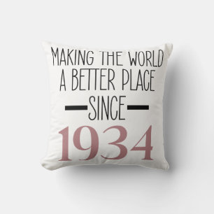 1934 90 Jahre alte Geburtstagsgeschenke für Frauen Kissen