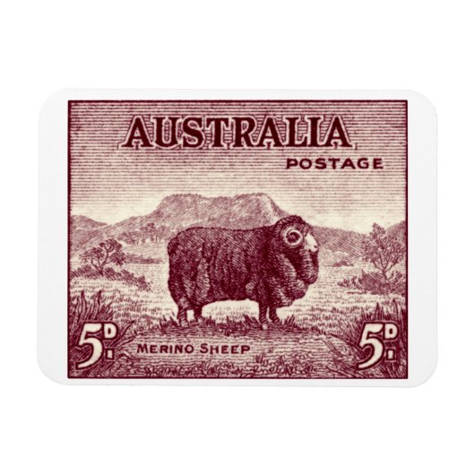 1934 Australian Merino Sheep Magnet (Horizontal)