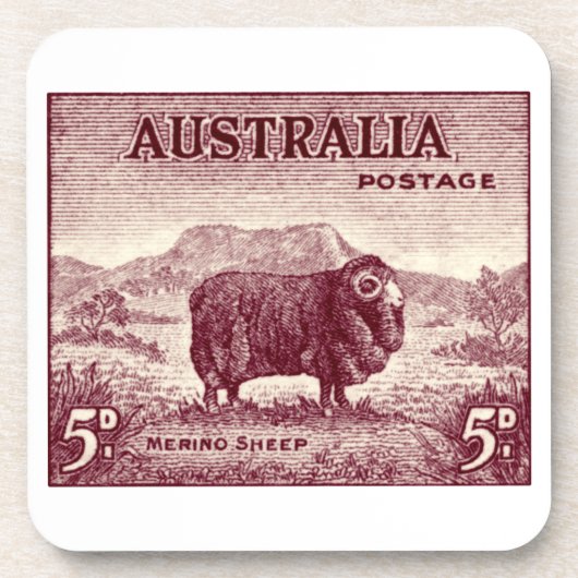 1934 Australian Merino Sheep Untersetzer (Vorderseite)