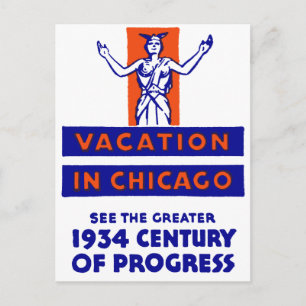 1934 Chicago Century of Progress Postkarte