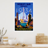 1934 Chicago World's Fair Vintage Travel Poster (Küche)