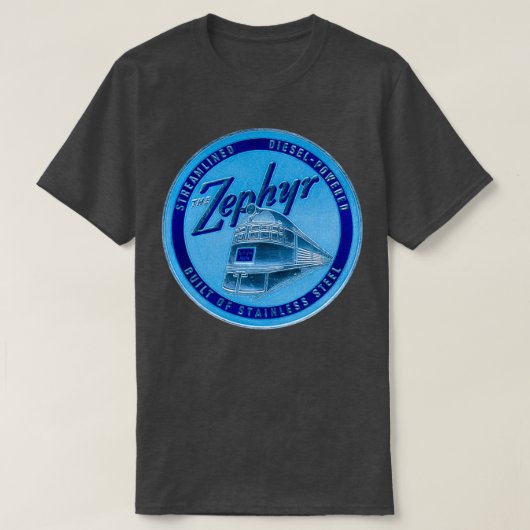1934 Der Zephyr-Personenzug 1 T-Shirt (Design vorne)