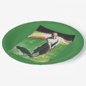 1934 Golddruck Pappteller (Schrägansicht)