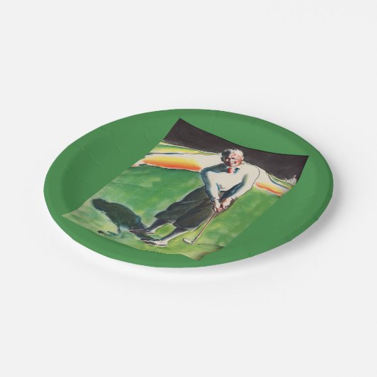 1934 Golddruck Pappteller (Schrägansicht)