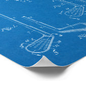 1934 Golf Club Leiter Patent Art Zeichnend Print Poster (Ecke)