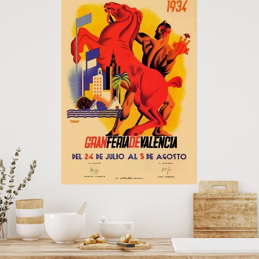 1934 Gran Feria Valencia Messe Poster (Küche)