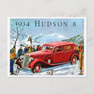 1934 Hudson 8 Vintage Automobilwerbung Postkarte