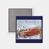 1934 Hudson 8 Vintage Werbung Magnet (Vorderseite/Rückseite)