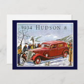 1934 Hudson 8 - Vintage Werbung Postkarte (Vorne/Hinten)
