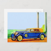 1934 Lincoln-Modell KA Postkarte (Vorne/Hinten)