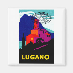 1934 Lugano Philatelisches Plakat Magnet