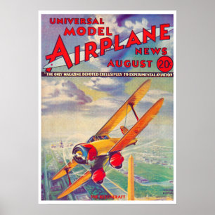 1934 MAGAZIN: MODELLFLUGZEUG-NACHRICHTEN POSTER