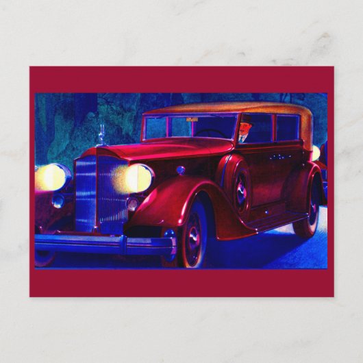 1934 Packard Automobil Postkarte (Vorderseite)