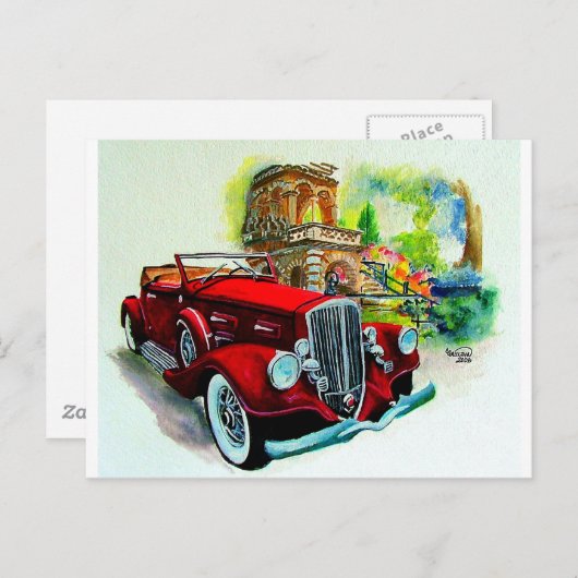 1934 Pierce Arrow Postkarte (Vorne/Hinten)