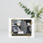 1934 V-12 LINCOLN POSTKARTE (Stehend Vorderseite)