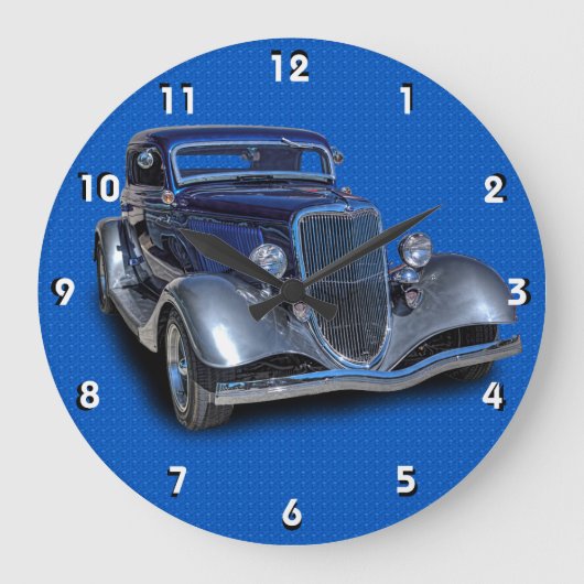 1934 VINTAGE CAR GROßE WANDUHR (Vorderseite)