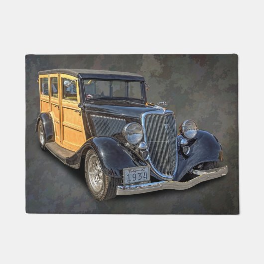 1934 VINTAGE WOODIE FUßMATTE (Vorderseite)