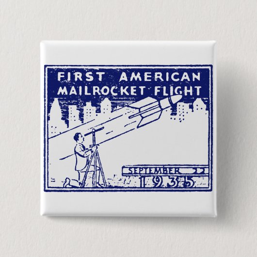 1935 Amerikanische Raketenpost Button (Vorderseite)