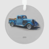 1935 Blauer Lkw-Acrylschmuck Ornament (Rückseite)