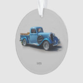 1935 Blauer Lkw-Acrylschmuck Ornament (Vorderseite)