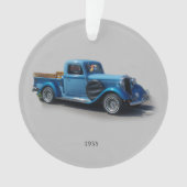 1935 Blauer Lkw-Acrylschmuck Ornament (Vorderseite)