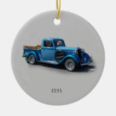 1935 Blauer Lkw-Verzierung Keramik Ornament (Vorne)