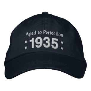 1935 geboren IM LAUFE DER ZEIT PERFEKTIONIERT 80. Bestickte Kappe