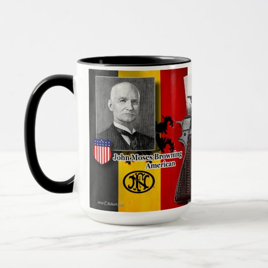 1935 hallo Power-Pistolen-Kaffee-Tasse brünierend Tasse (Links)
