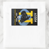 1935 Internationale Motorradrennen Rechteckiger Aufkleber (Tasche)