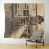 1935 jugendlicher Cowboy an Bord Wandteppich (Beispiel (Horizontal))