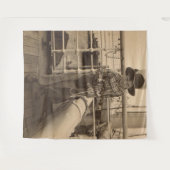 1935 jugendlicher Cowboy an Bord Wandteppich (Vorderseite (Horizontal))