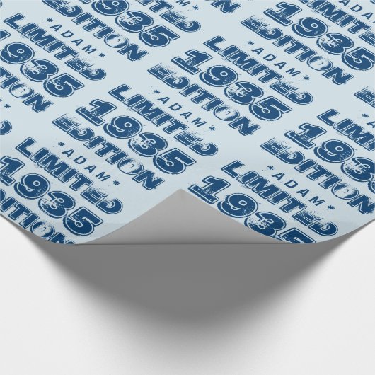 1935 oder Any Year Birthday Limited Edition 80th V Geschenkpapier (Ecke)