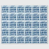 1935 oder Any Year Birthday Limited Edition 80th V Geschenkpapier (Flach)