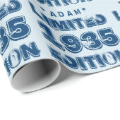 1935 oder Any Year Birthday Limited Edition 80th V Geschenkpapier (Rolleneckpunkt)