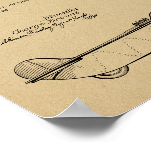 1935 Patent für ein Flugzeug mit fliegendem Kfz-Sc Poster (Ecke)