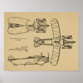 1935 Patent für ein Flugzeug mit fliegendem Kfz-Sc Poster (Vorne)