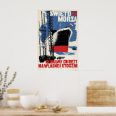 1935 Polish Poster Let's build our own shipyard (Küche)