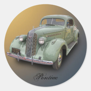 1935 PONTIAC RUNDER AUFKLEBER